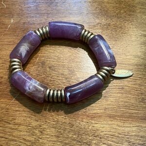 Plunder Amethyst and Brass Bracelet